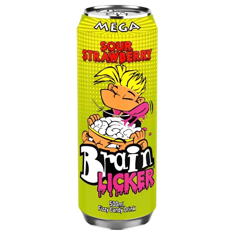 Skāba limonāde BRAIN LICKER (SOUR STRAWBERRY) 500ML