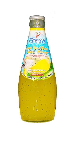 V Fresh mango sula ar bazilika sēklam, 290ML